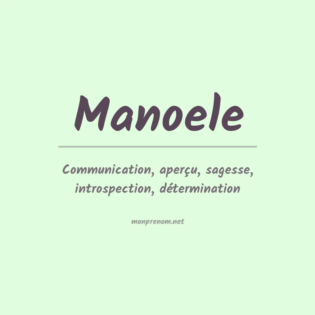 Prénom Manoele