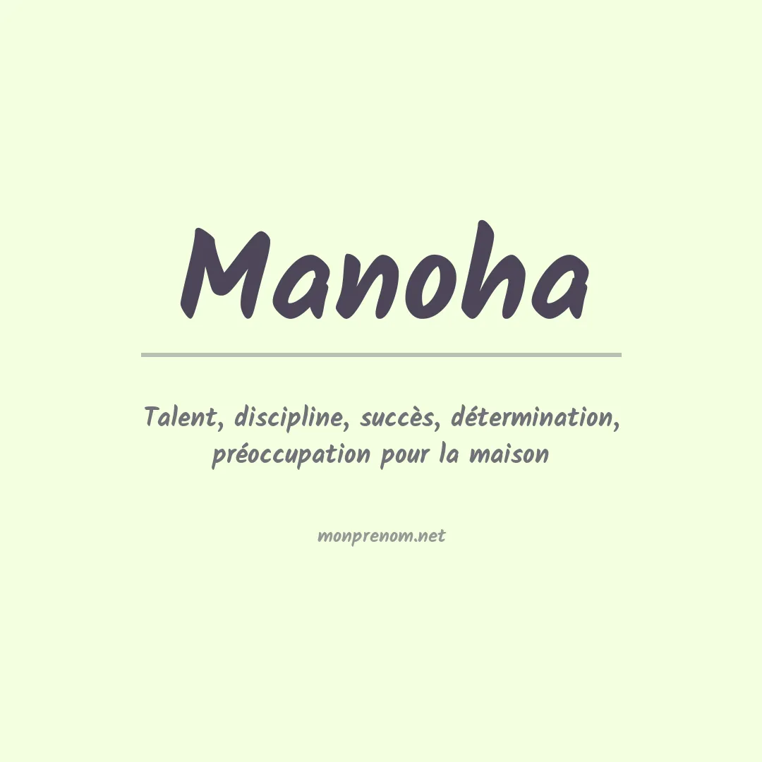 Prénom Manoha