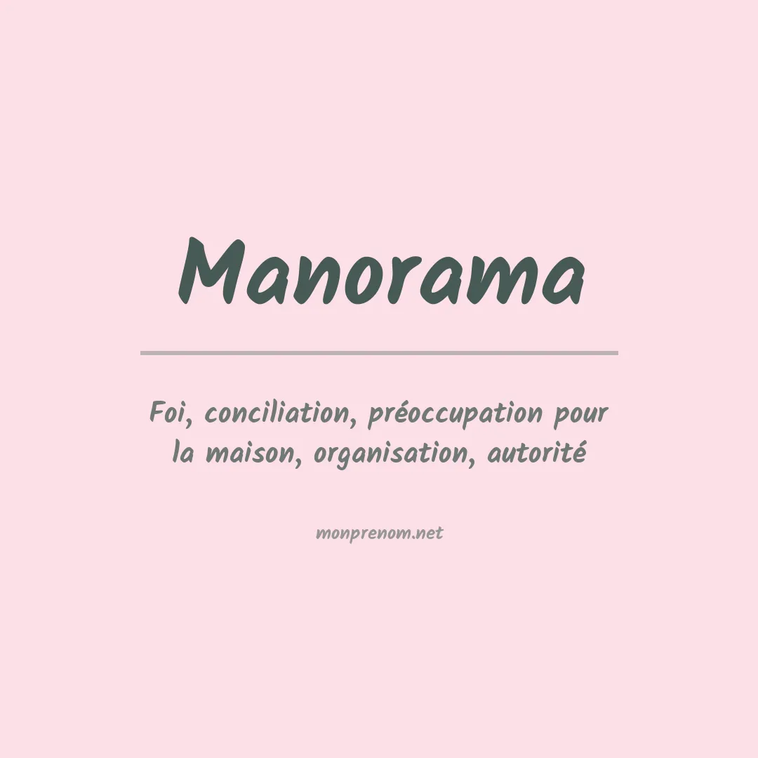 Signification du prénom Manorama