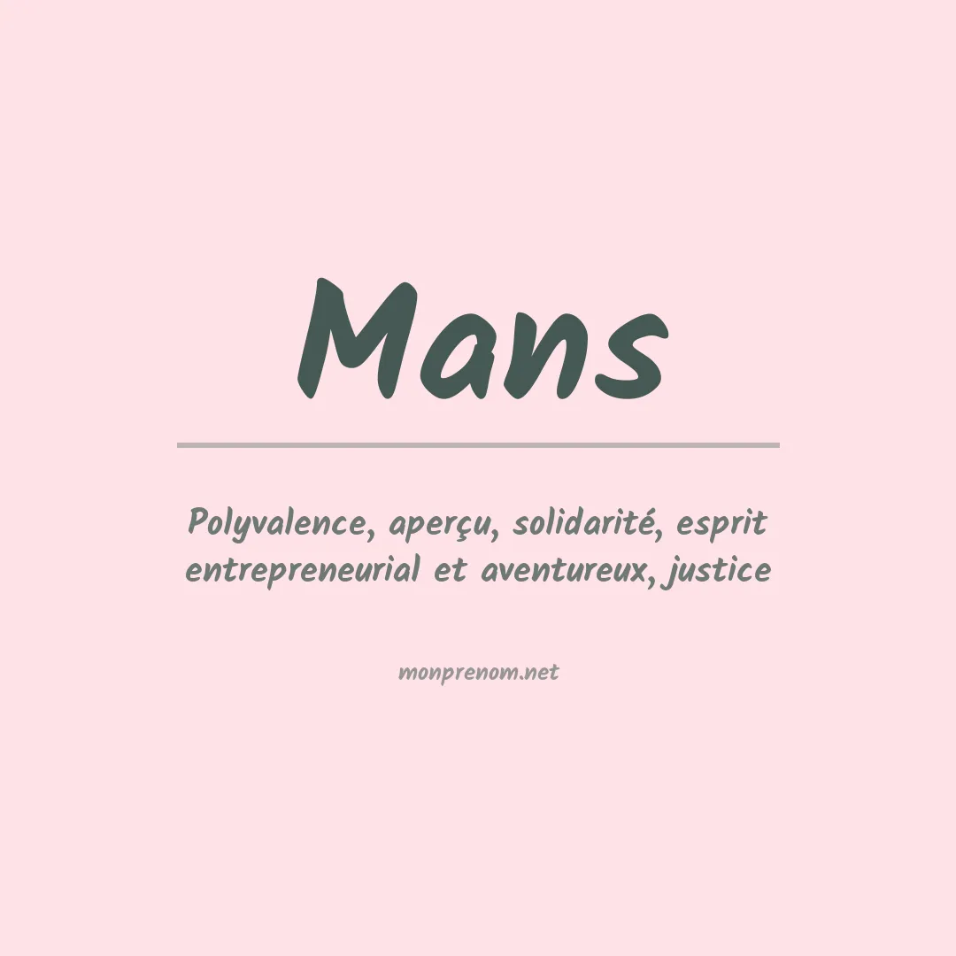 Prénom Mans