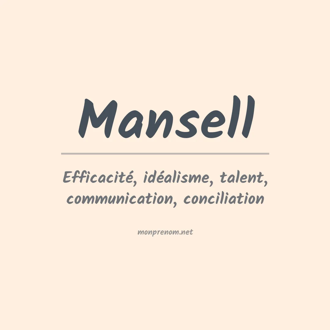 Prénom Mansell