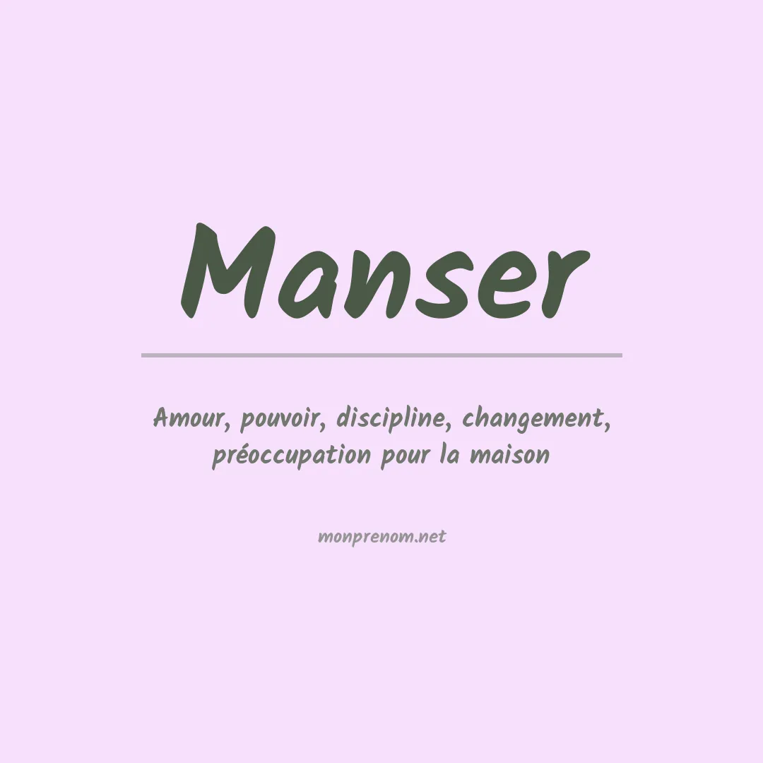 Prénom Manser
