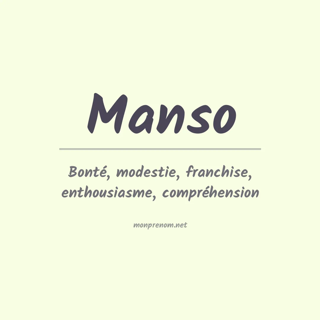 Prénom Manso