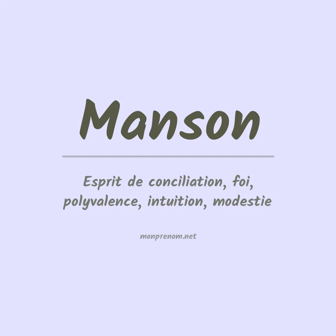 Prénom Manson