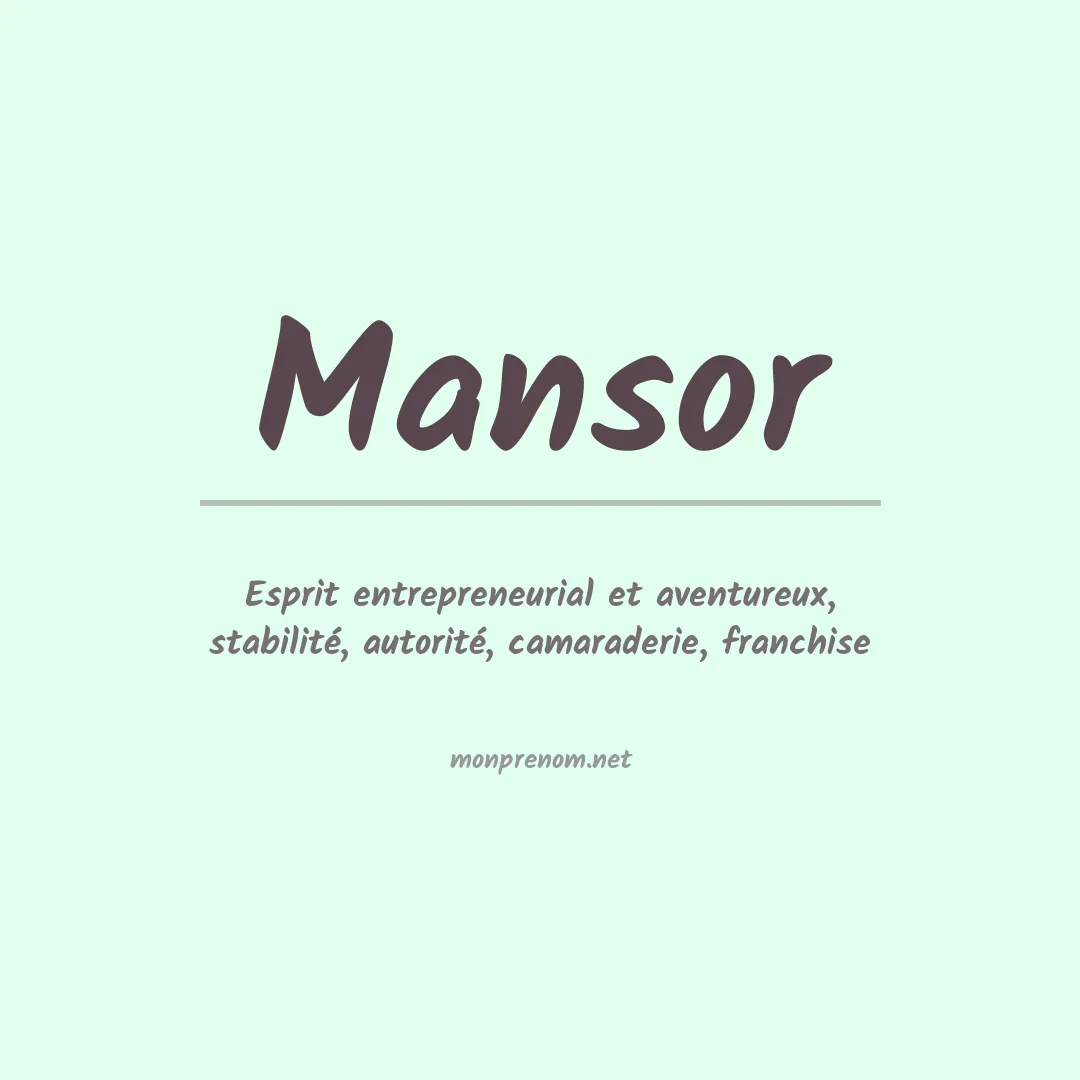 Prénom Mansor