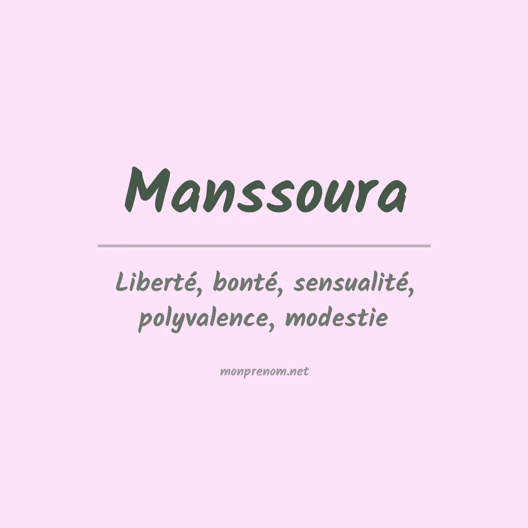 Signification du prénom Manssoura