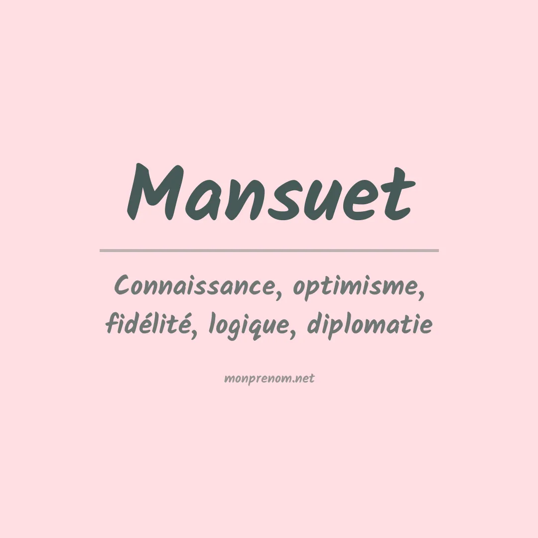 Prénom Mansuet
