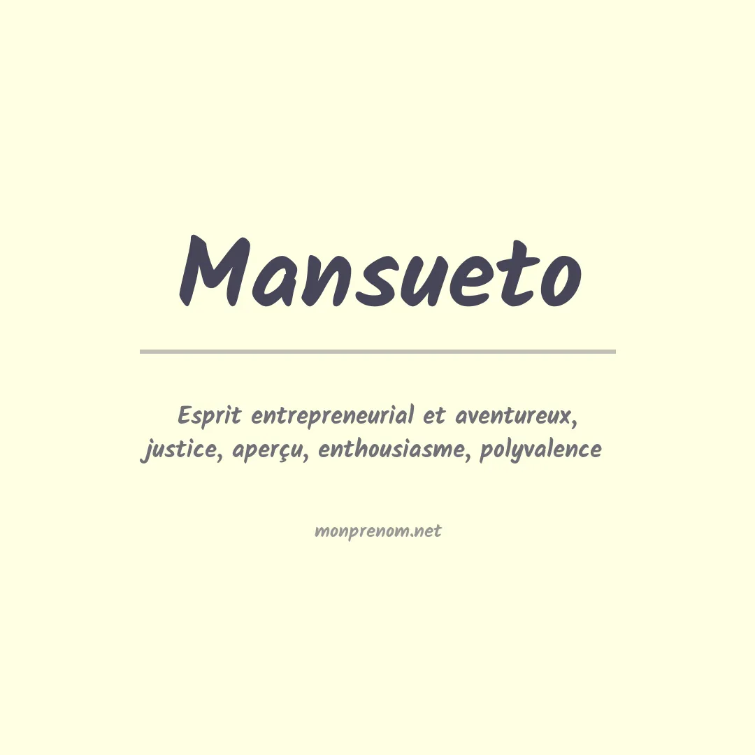 Prénom Mansueto