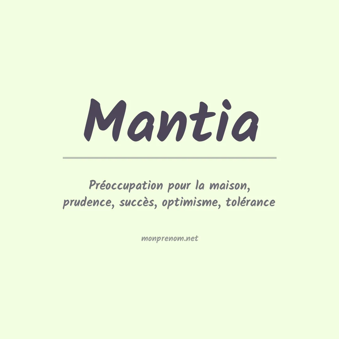 Prénom Mantia