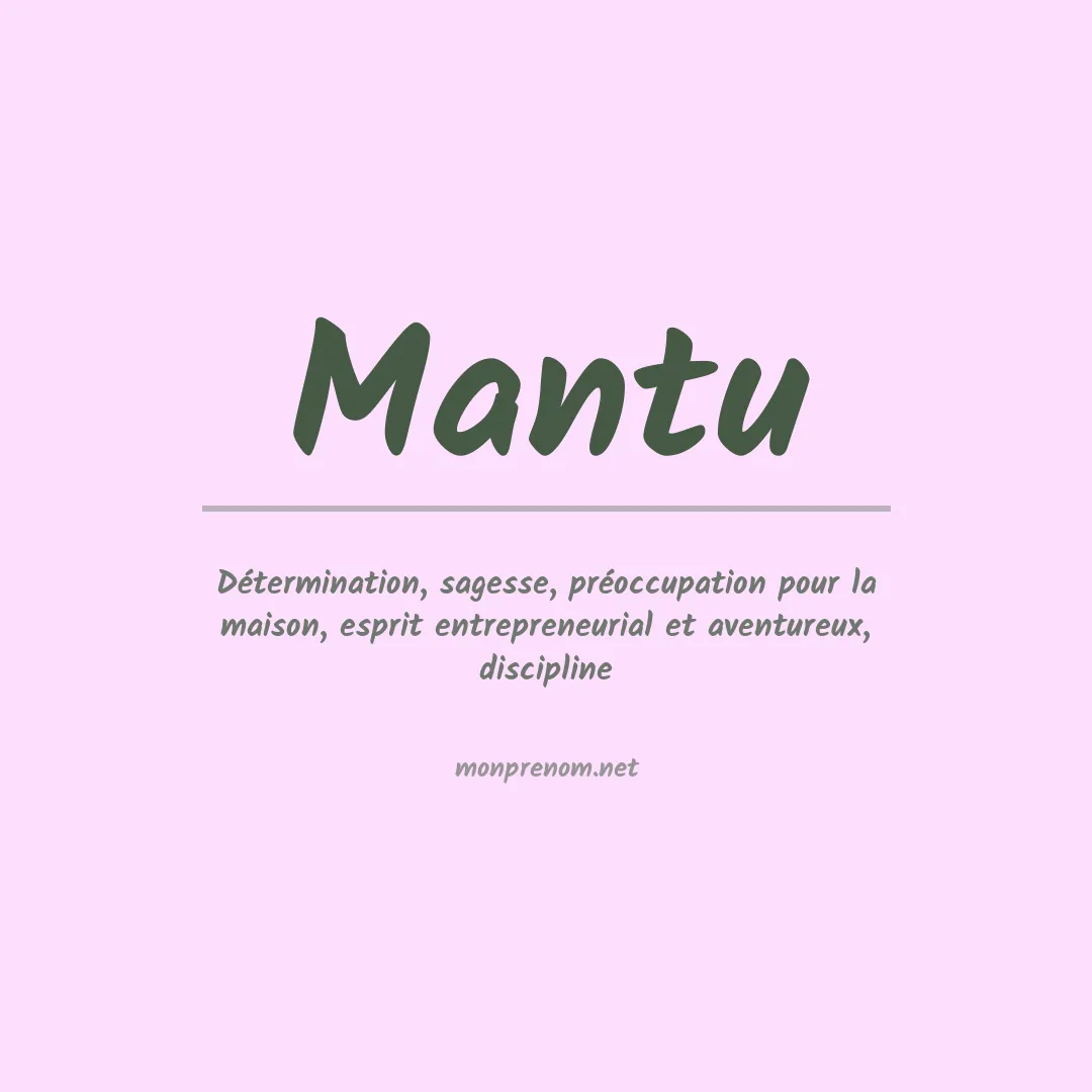 Prénom Mantu