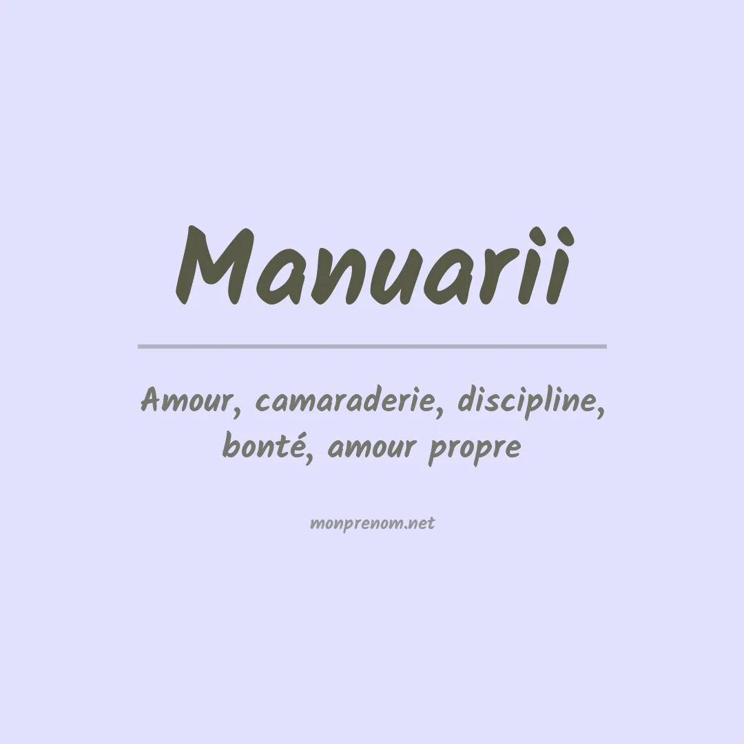 Prénom Manuarii