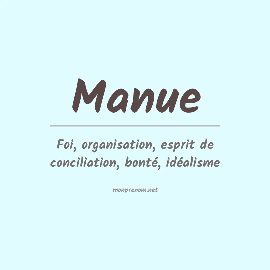 Signification du prénom Manue