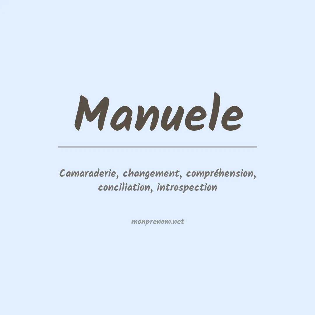 Prénom Manuele