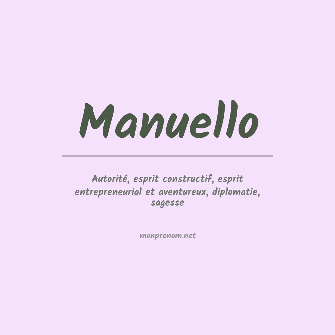 Signification du prénom Manuello