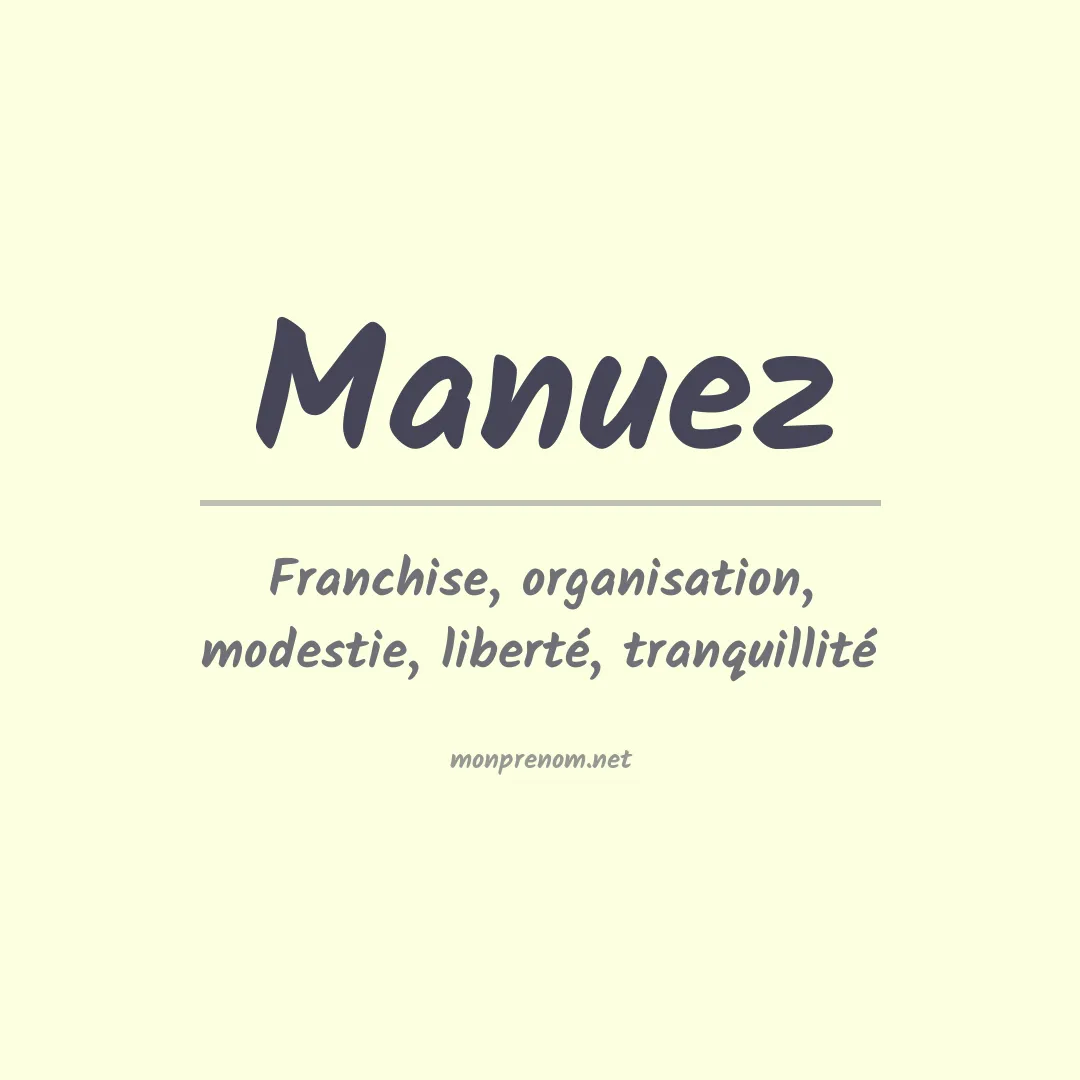 Prénom Manuez