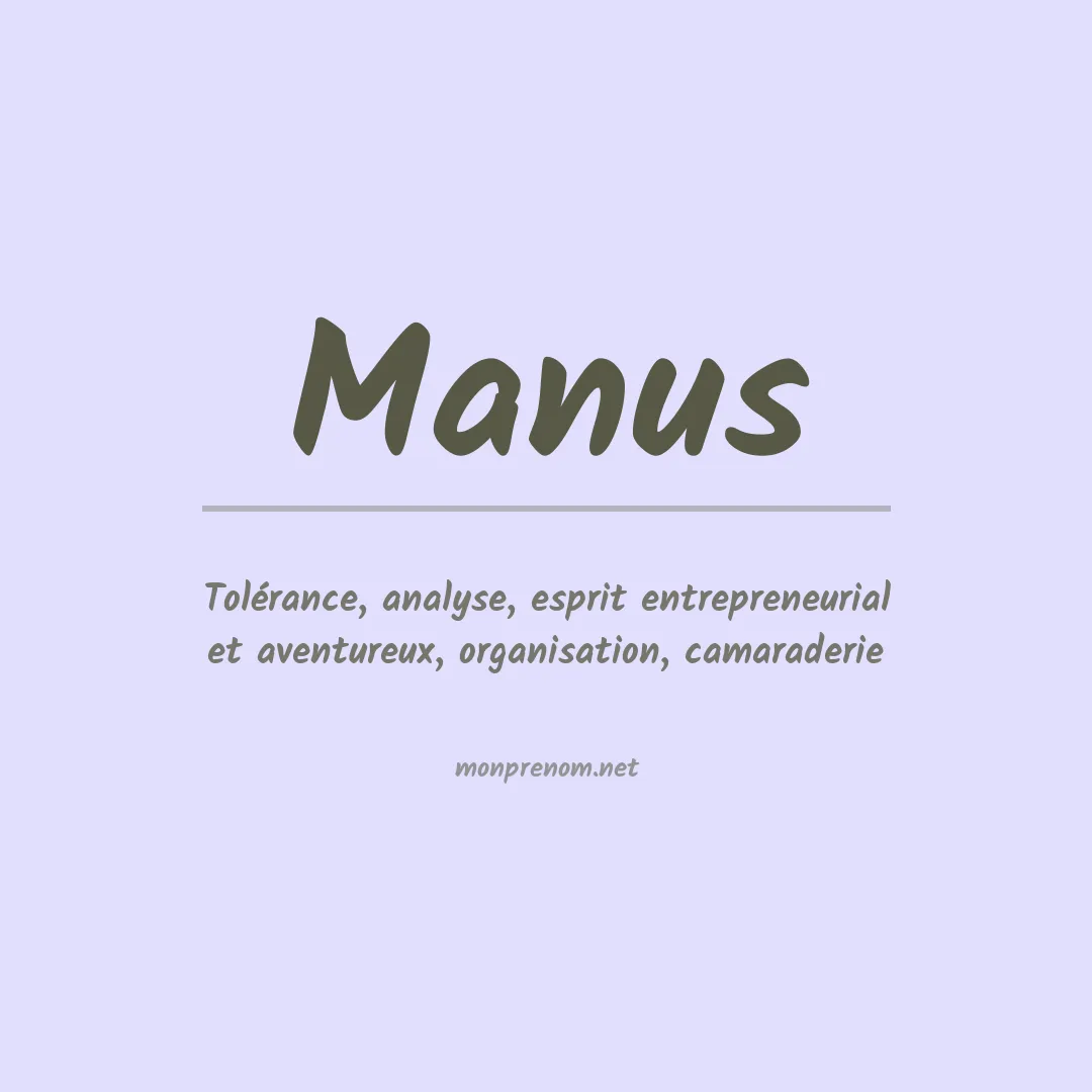Prénom Manus