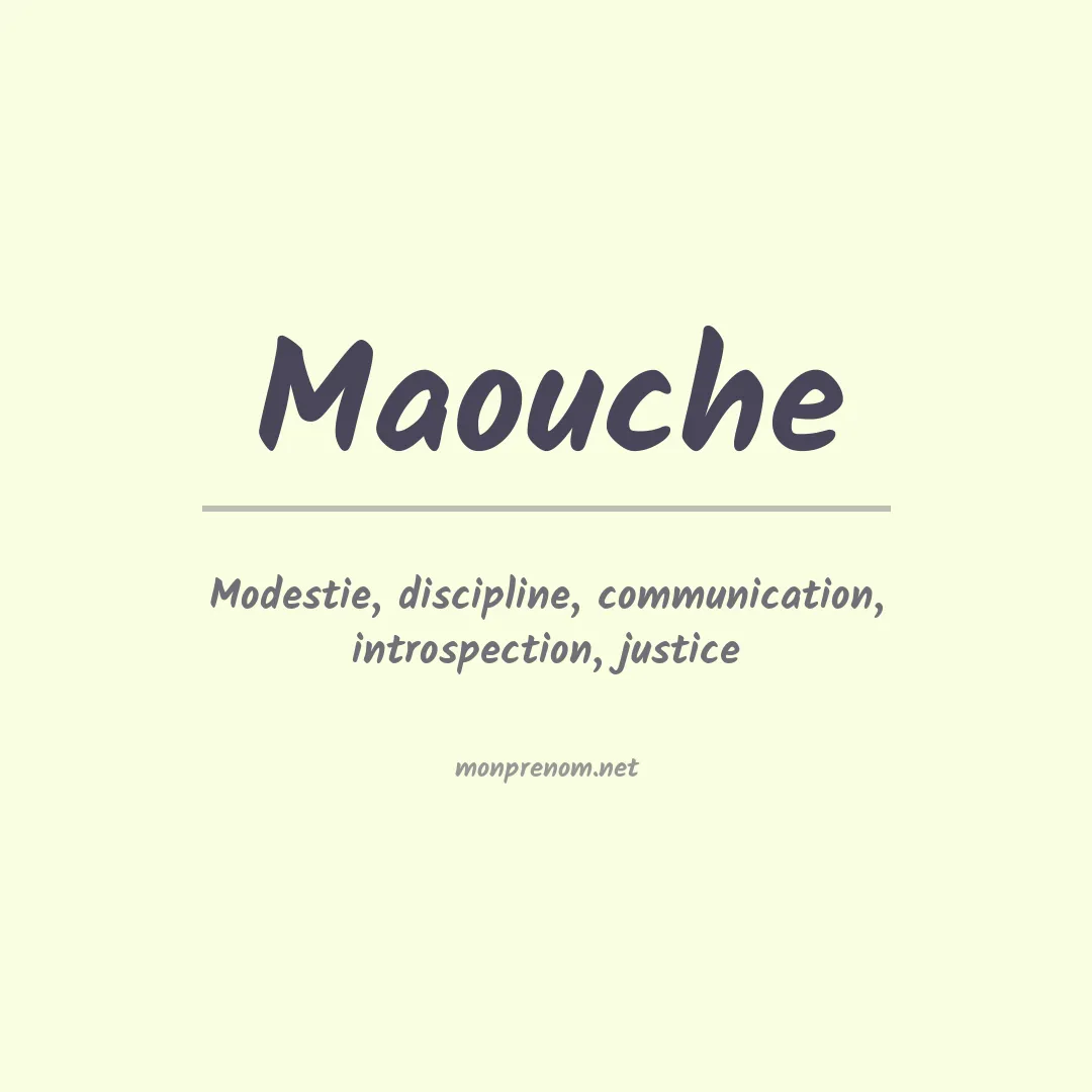 Signification du prénom Maouche