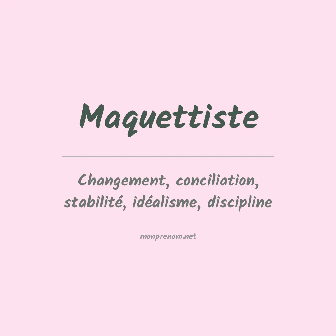 Prénom Maquettiste