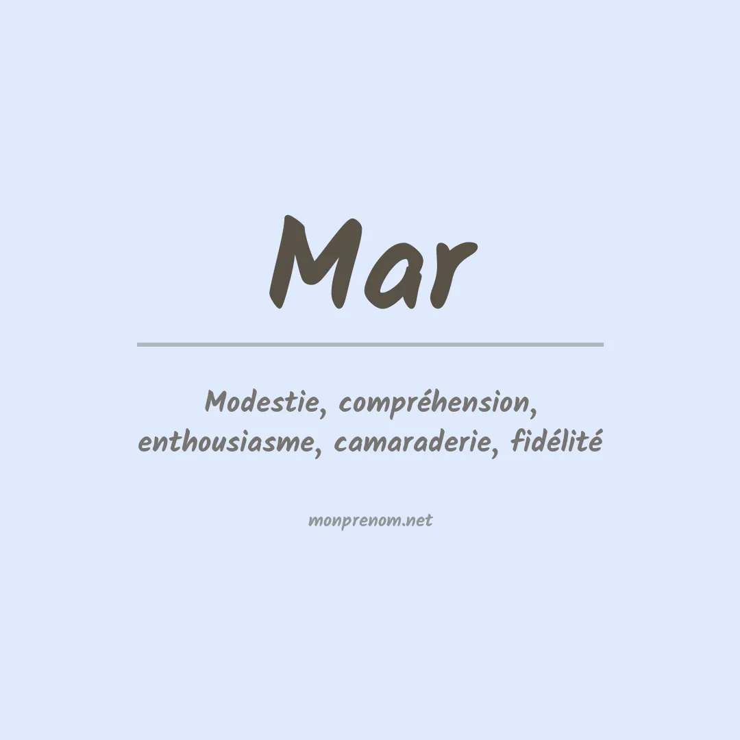 Prénom Mar