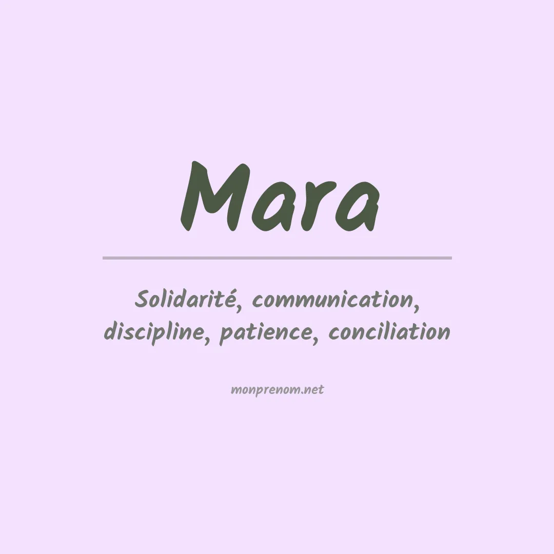 Prénom Mara