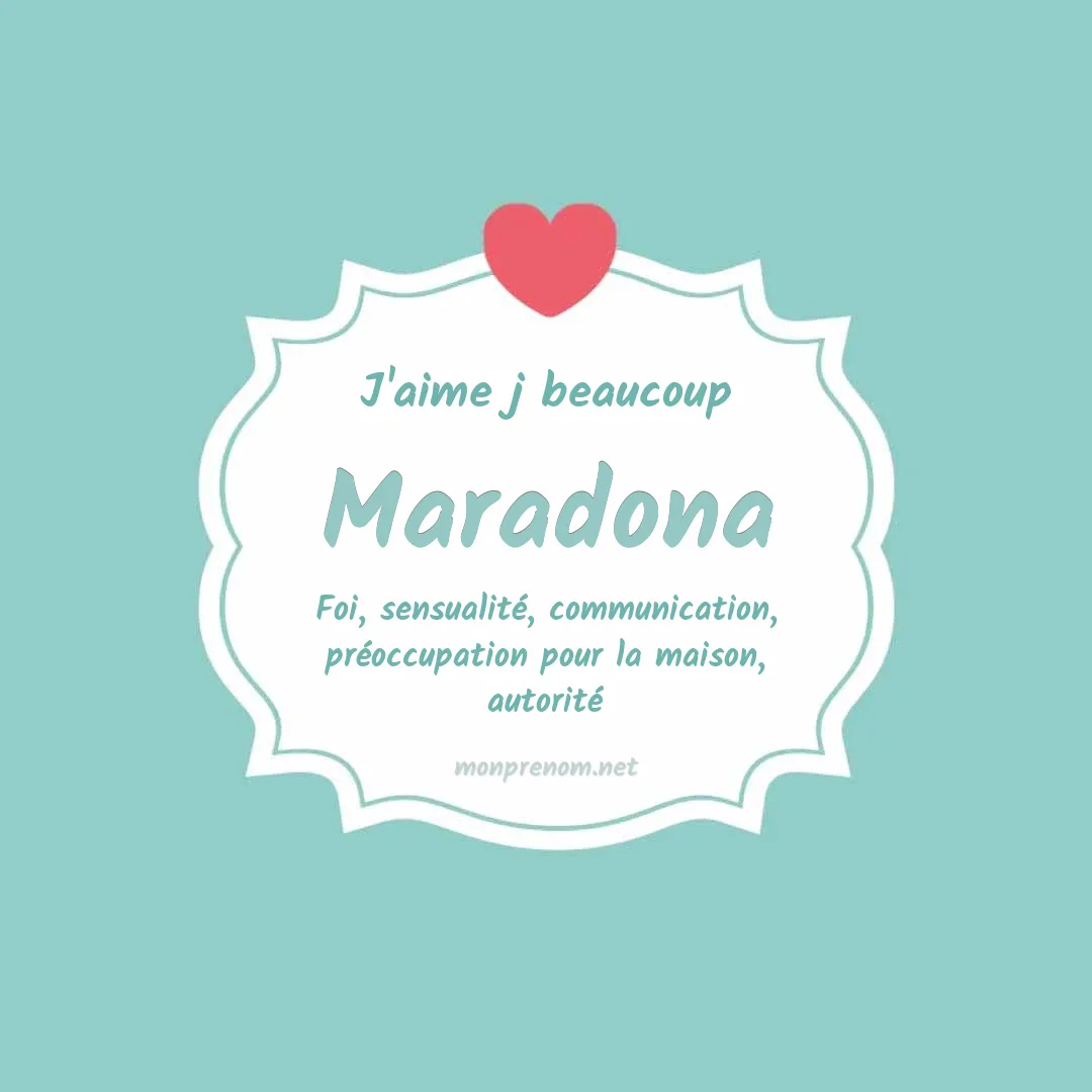 J'aime beaucoup Maradona