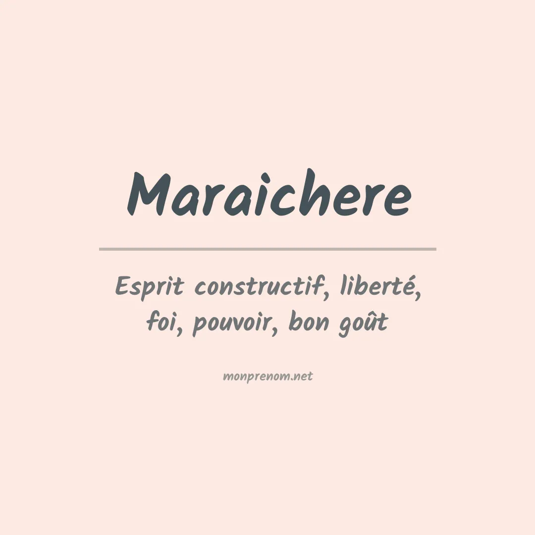 Prénom Maraichere