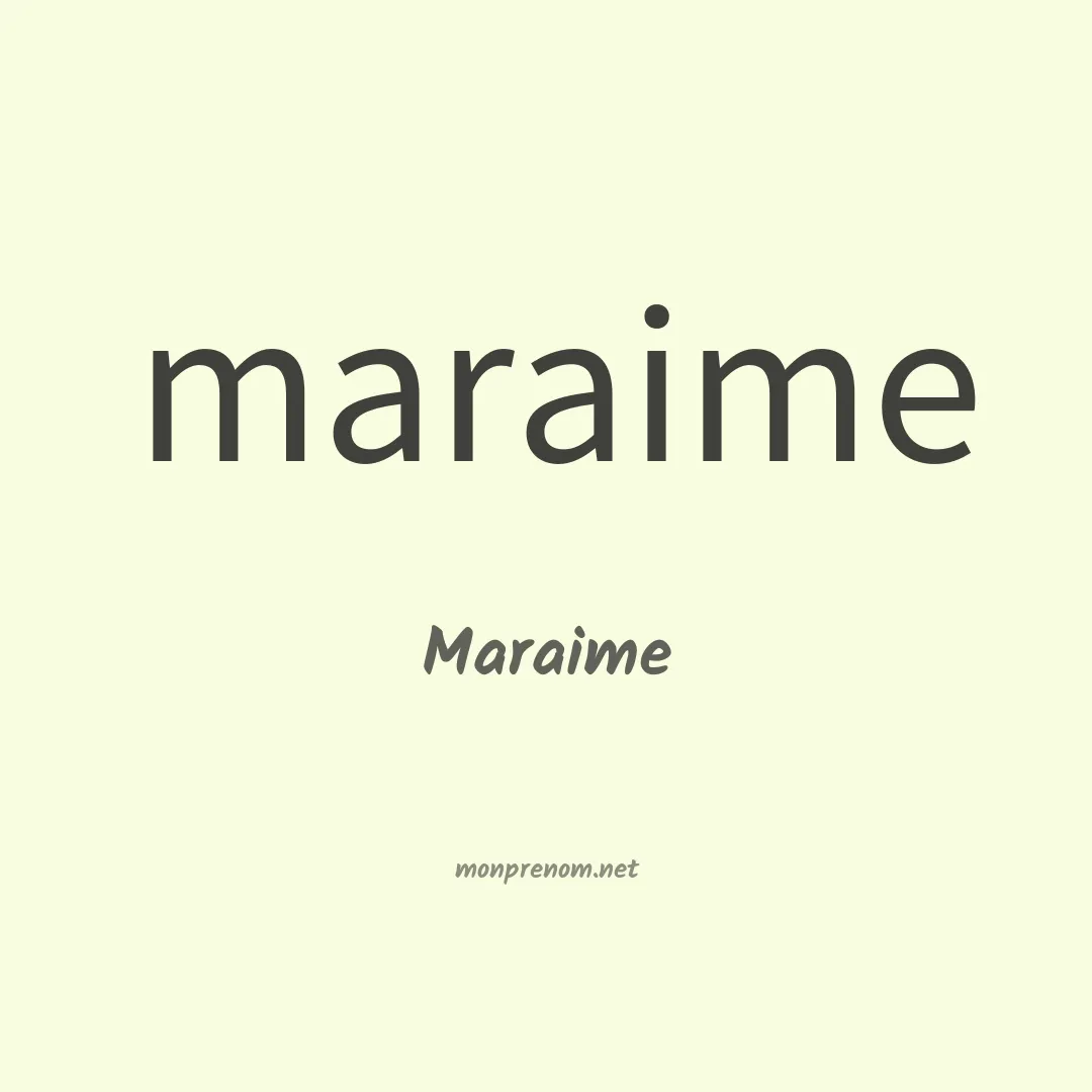Maraime en chinois