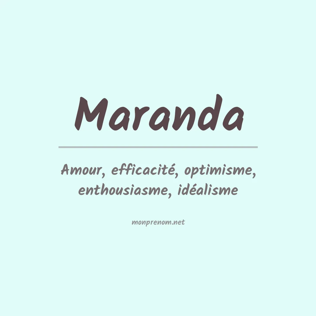 Prénom Maranda