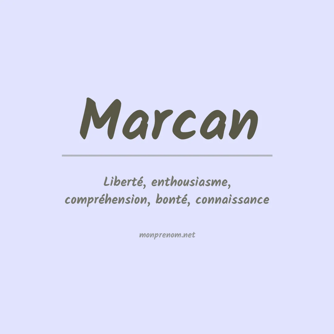 Signification du prénom Marcan