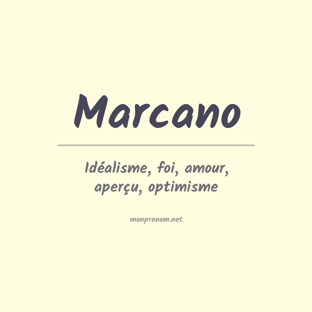 Prénom Marcano