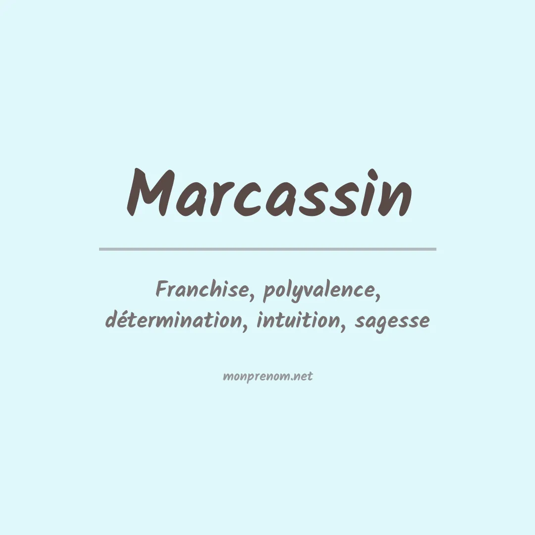 Signification du prénom Marcassin