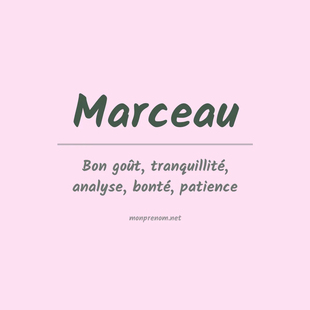 Prénom Marceau
