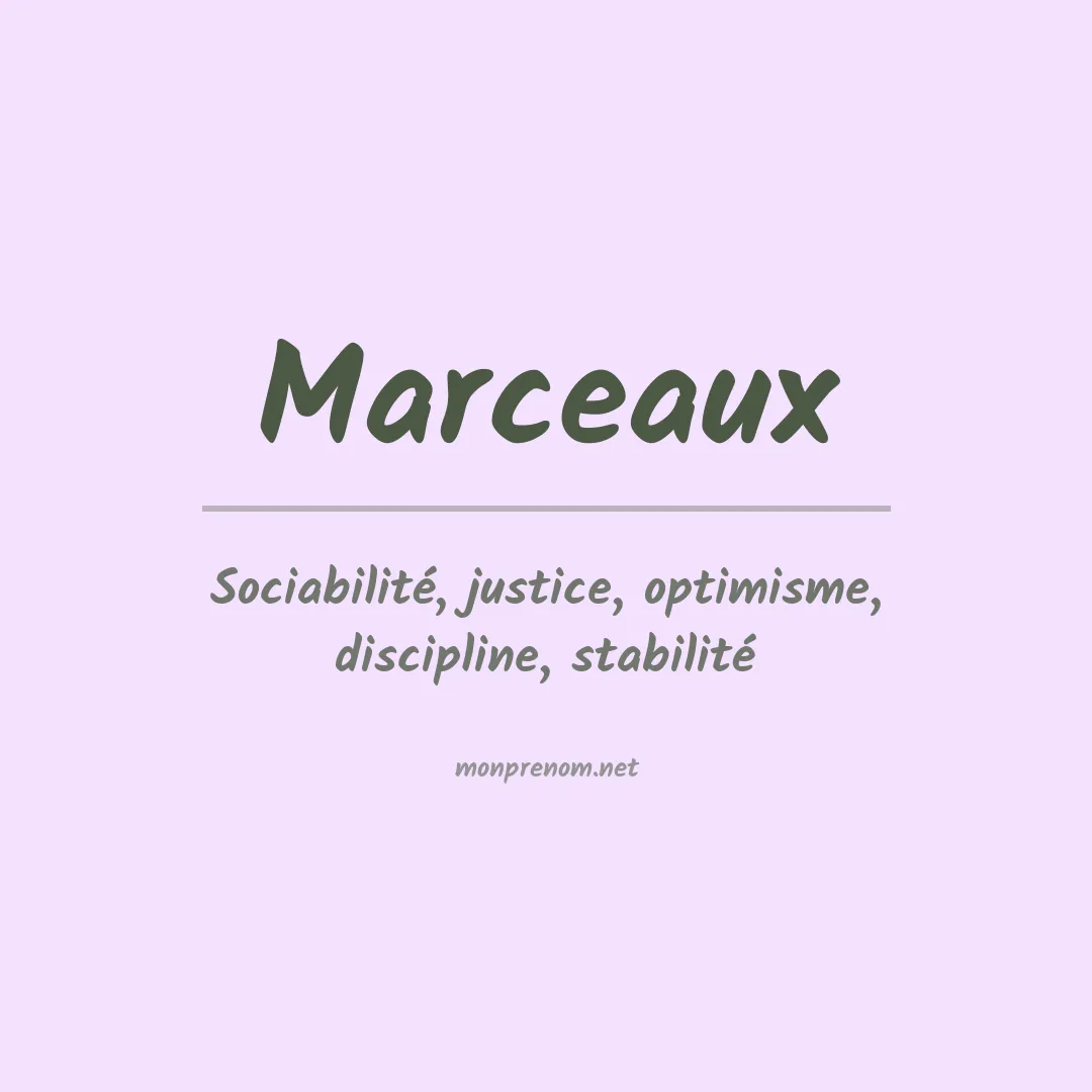 Prénom Marceaux