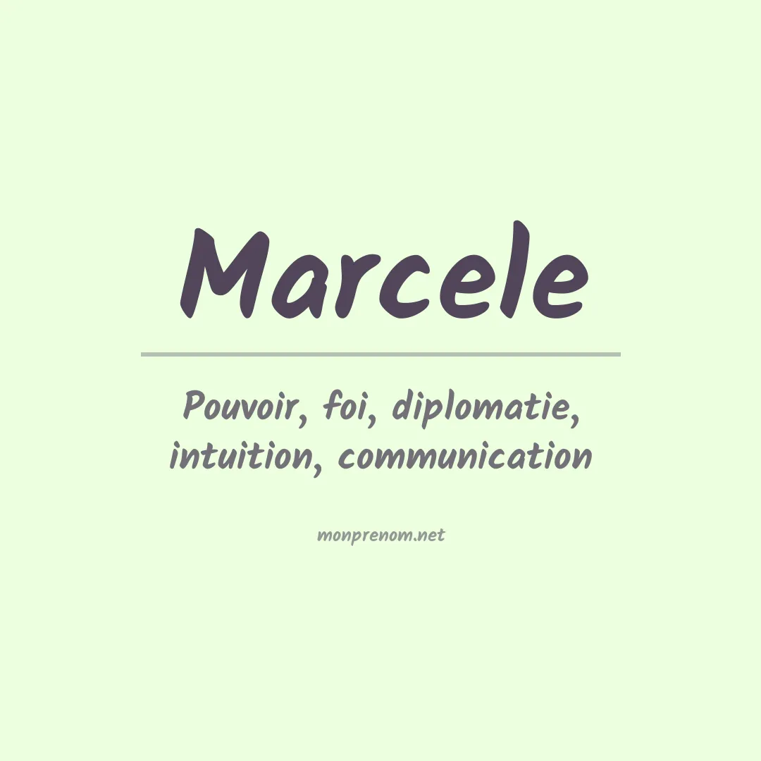 Prénom Marcele