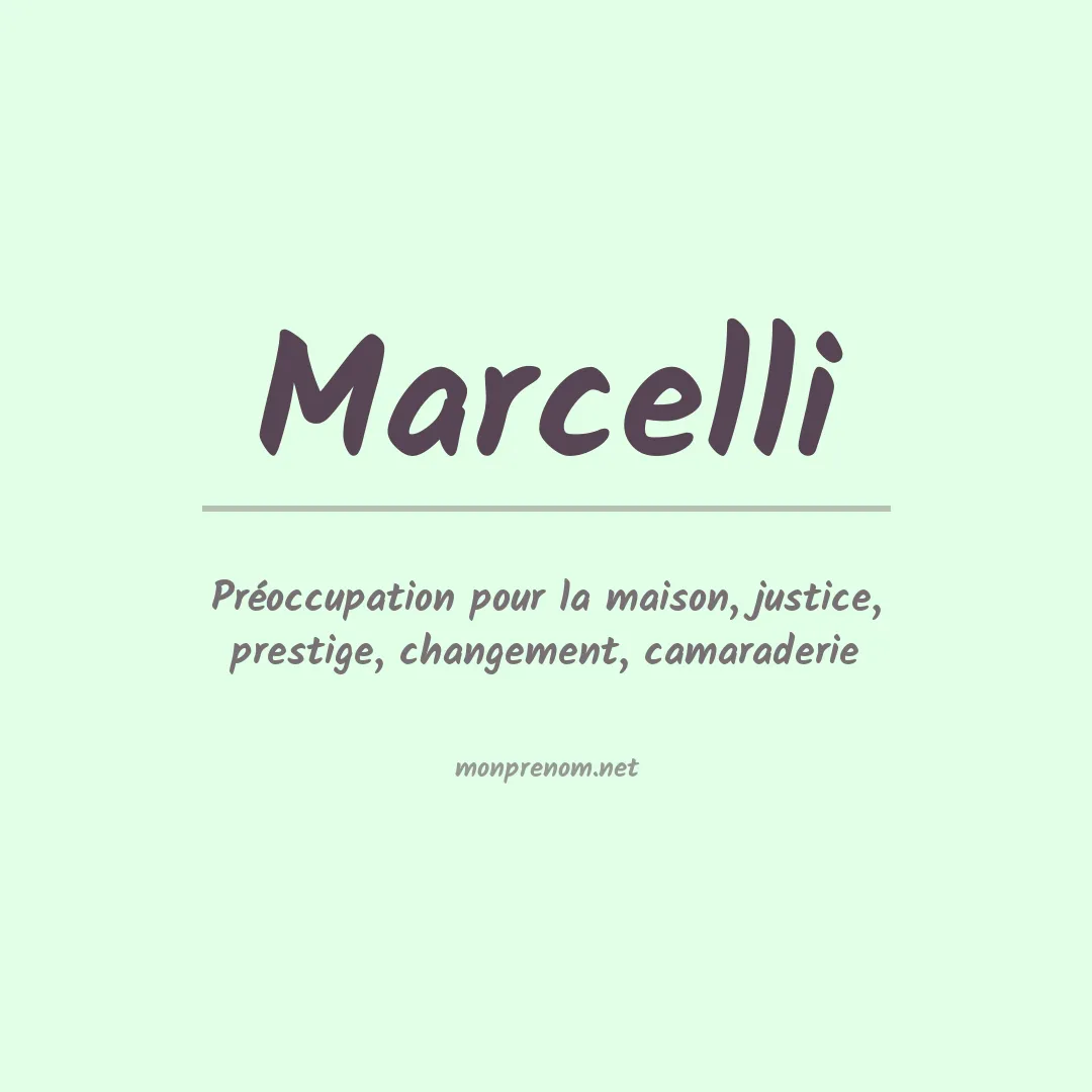 Prénom Marcelli