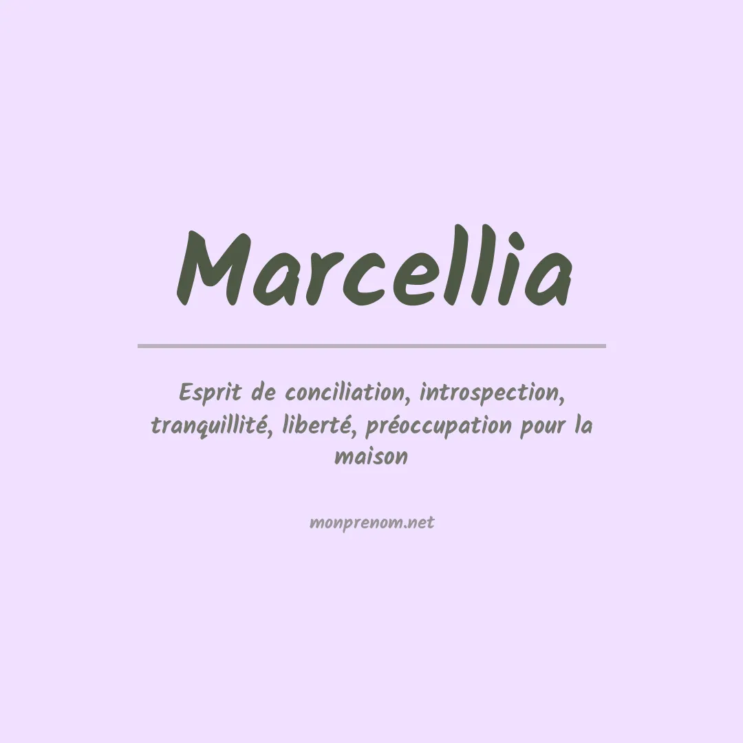 Signification du prénom Marcellia