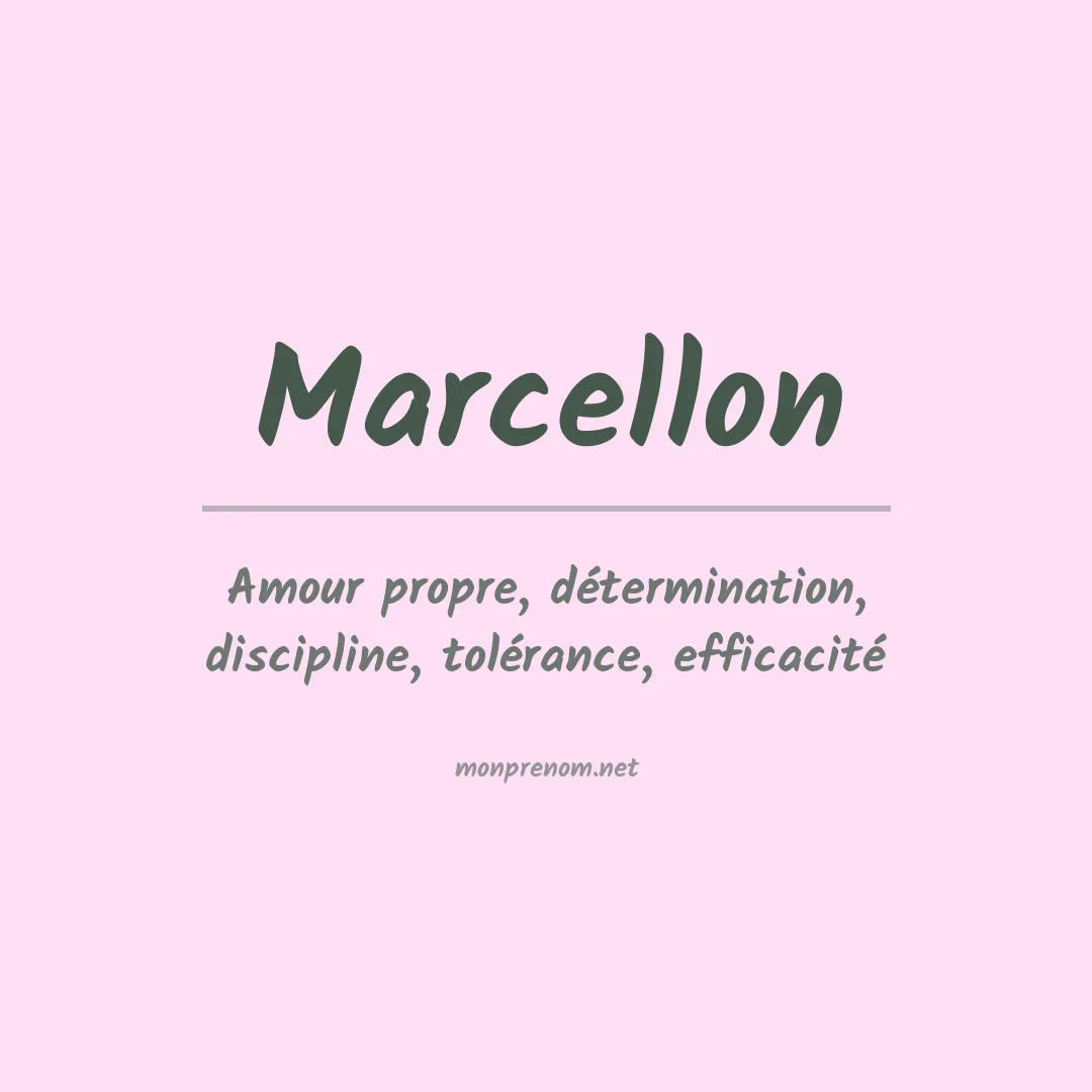 Signification du prénom Marcellon