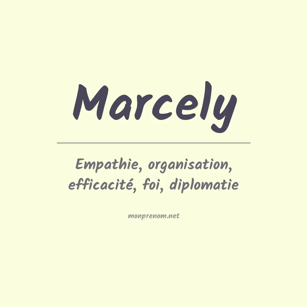 Signification du prénom Marcely