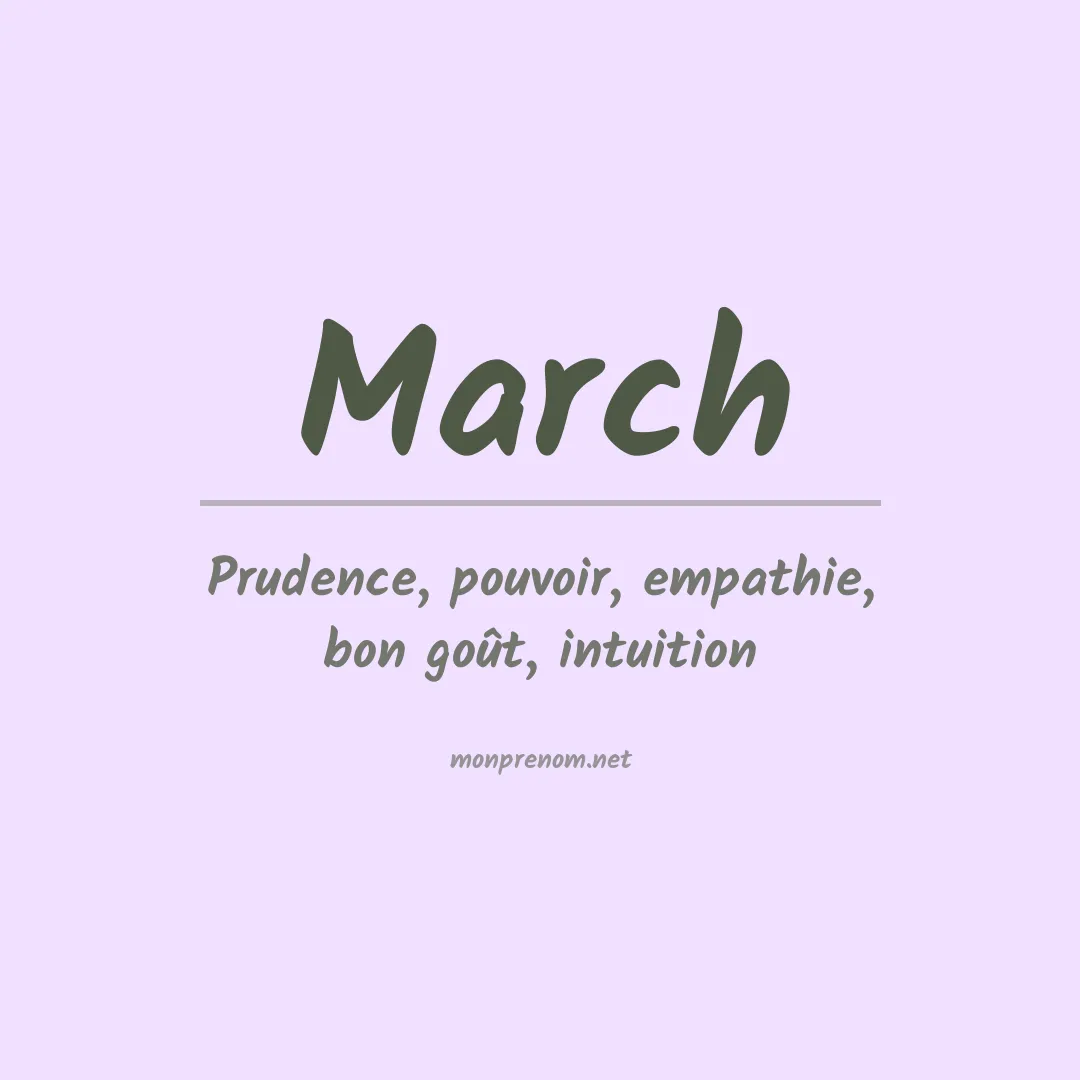 Prénom March