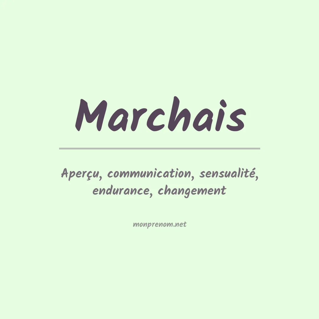 Signification du prénom Marchais