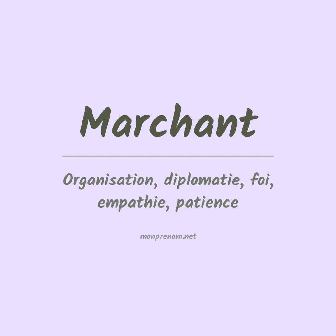 Prénom Marchant