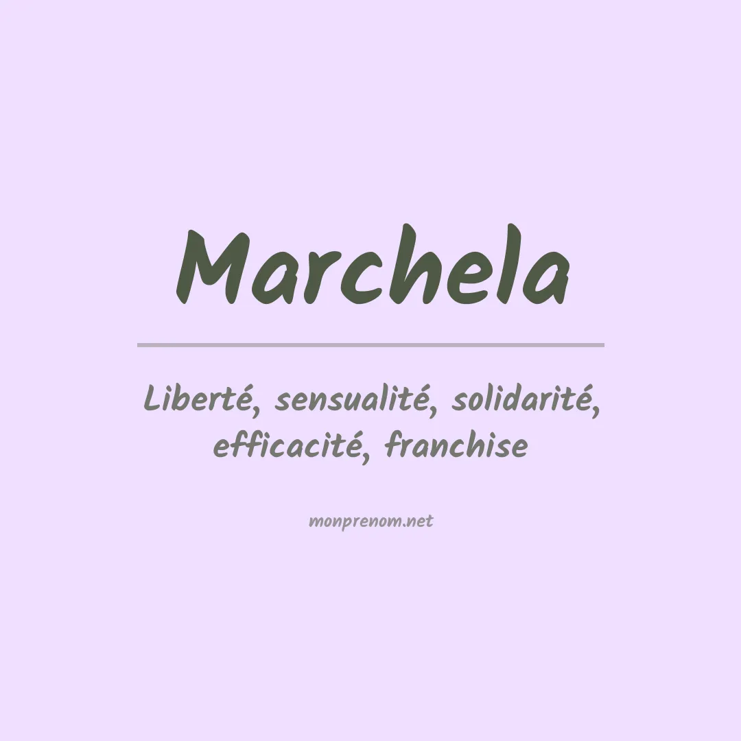 Signification du prénom Marchela