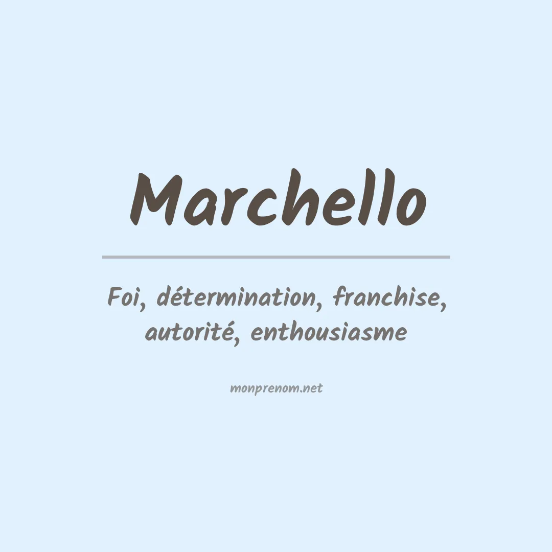 Prénom Marchello