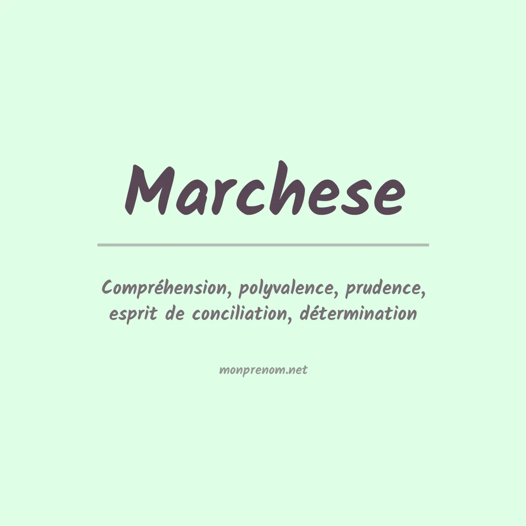 Prénom Marchese