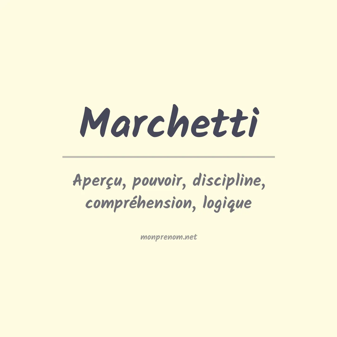 Prénom Marchetti