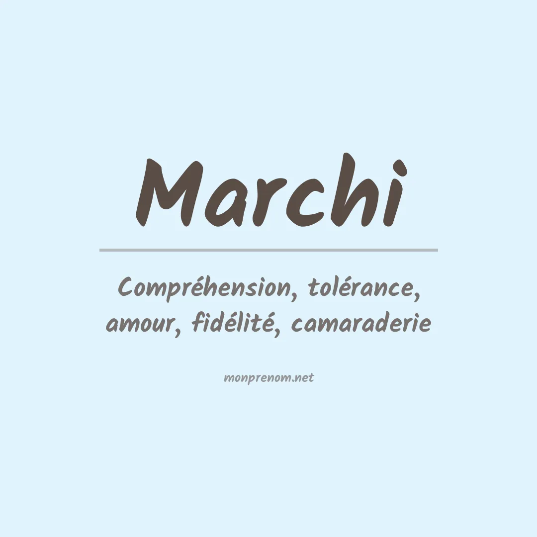 Prénom Marchi