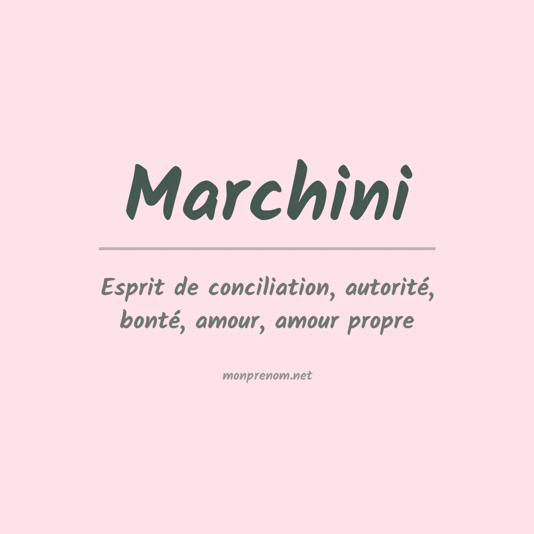 Prénom Marchini