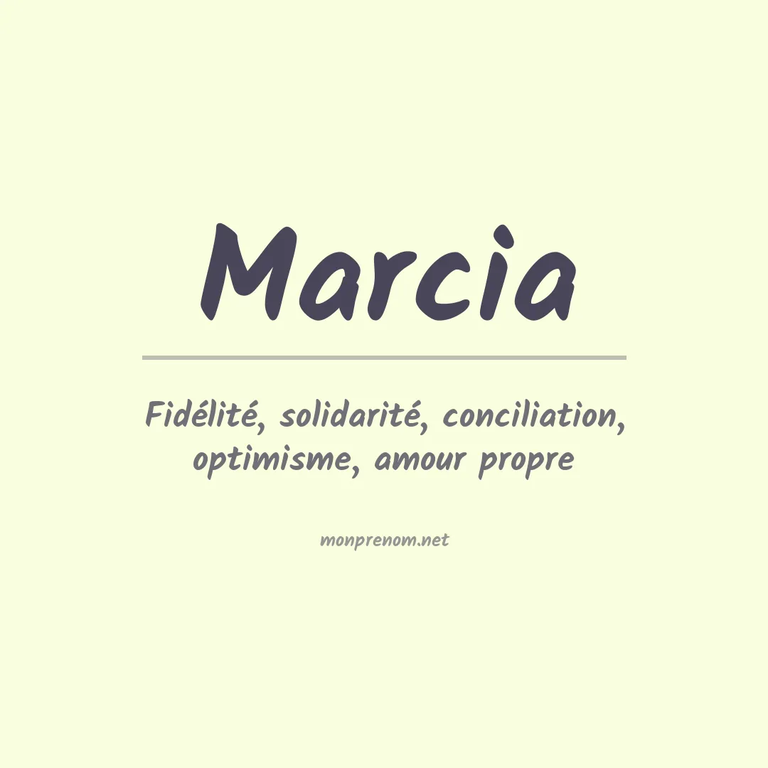Prénom Marcia