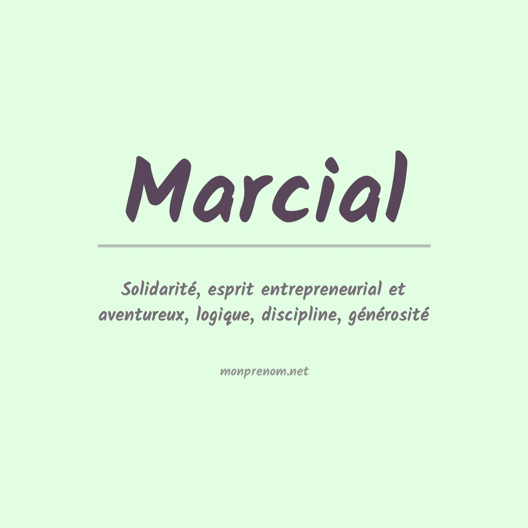 Signification du prénom Marcial