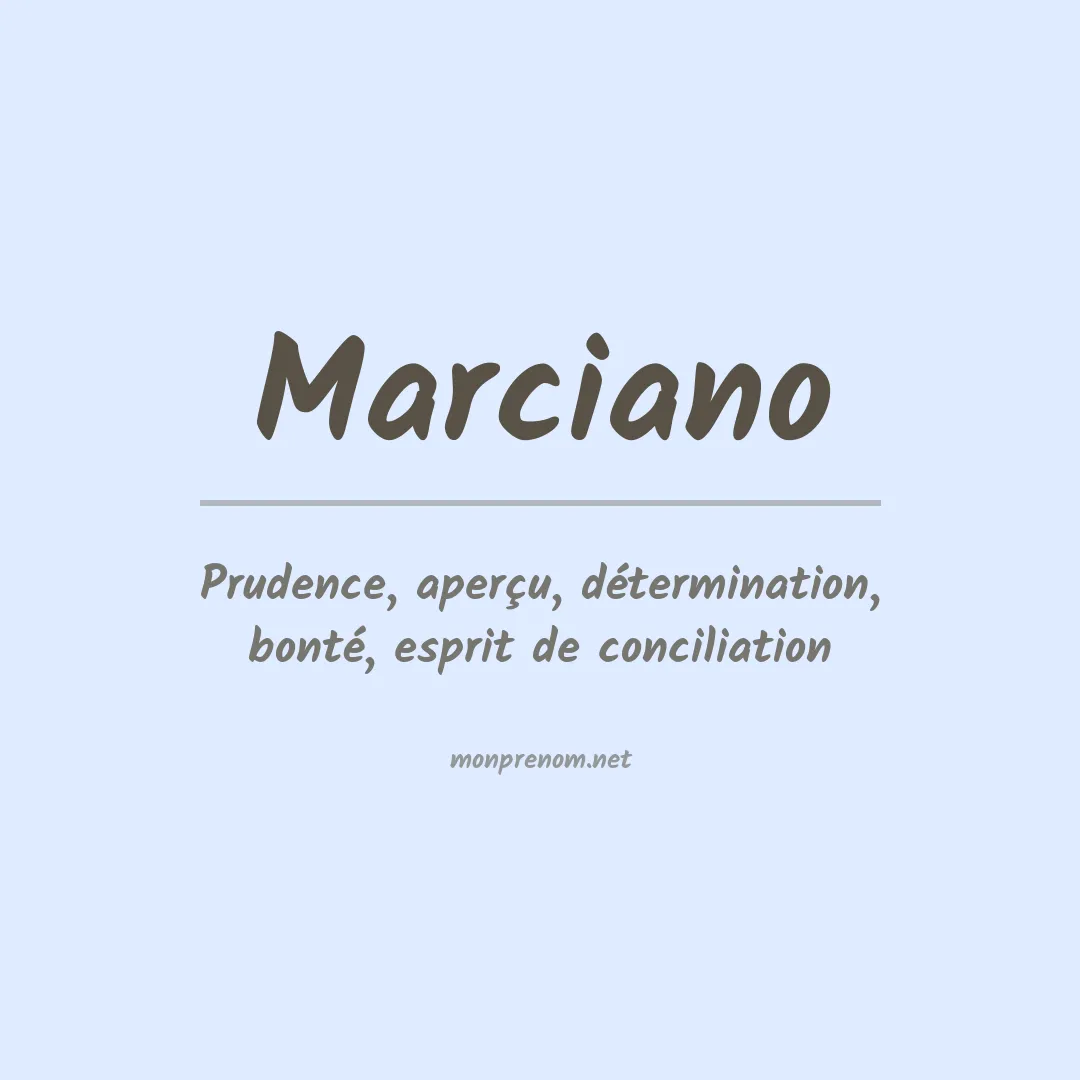 Prénom Marciano